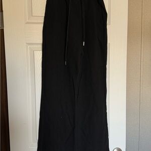 Comfrt black womens waffle sweat pants